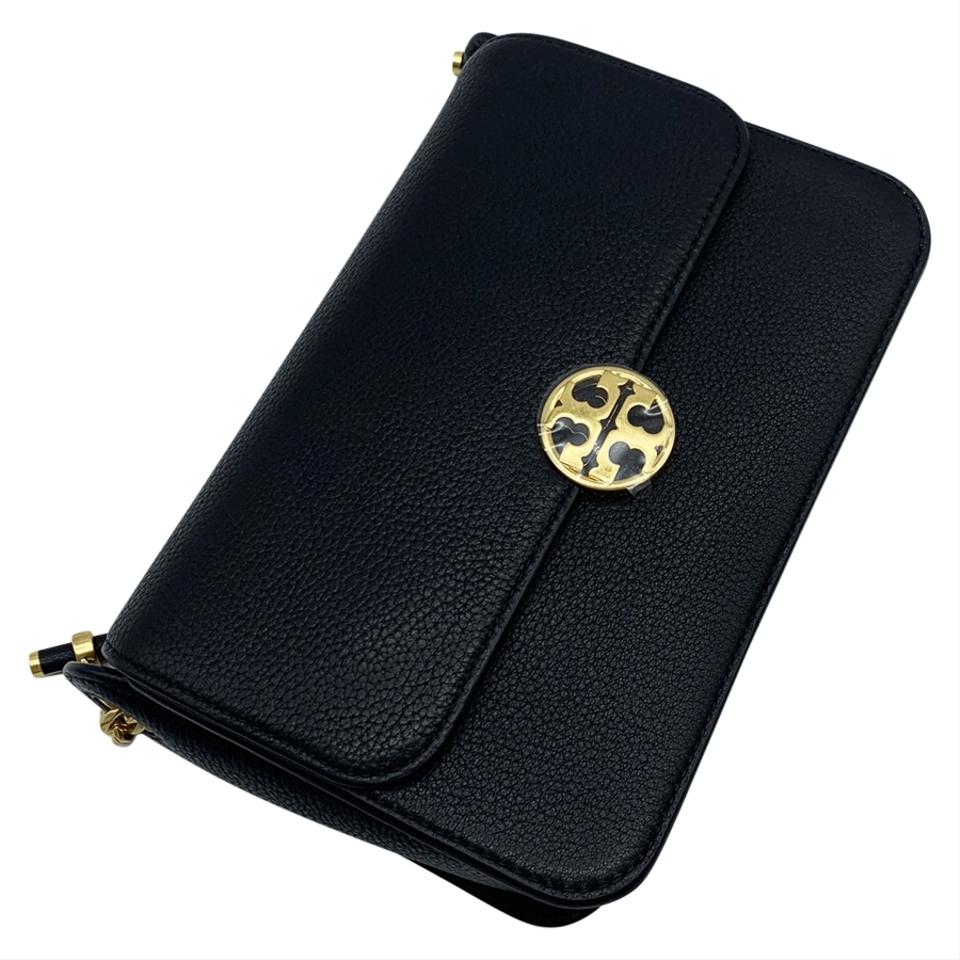 Tory Burch Crossbody Chelsea Black Leather Shoulder Bag - MyDesignerly