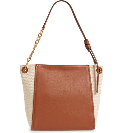 Tory Burch Hobo Everly Straw Brown Leather Tote - MyDesignerly