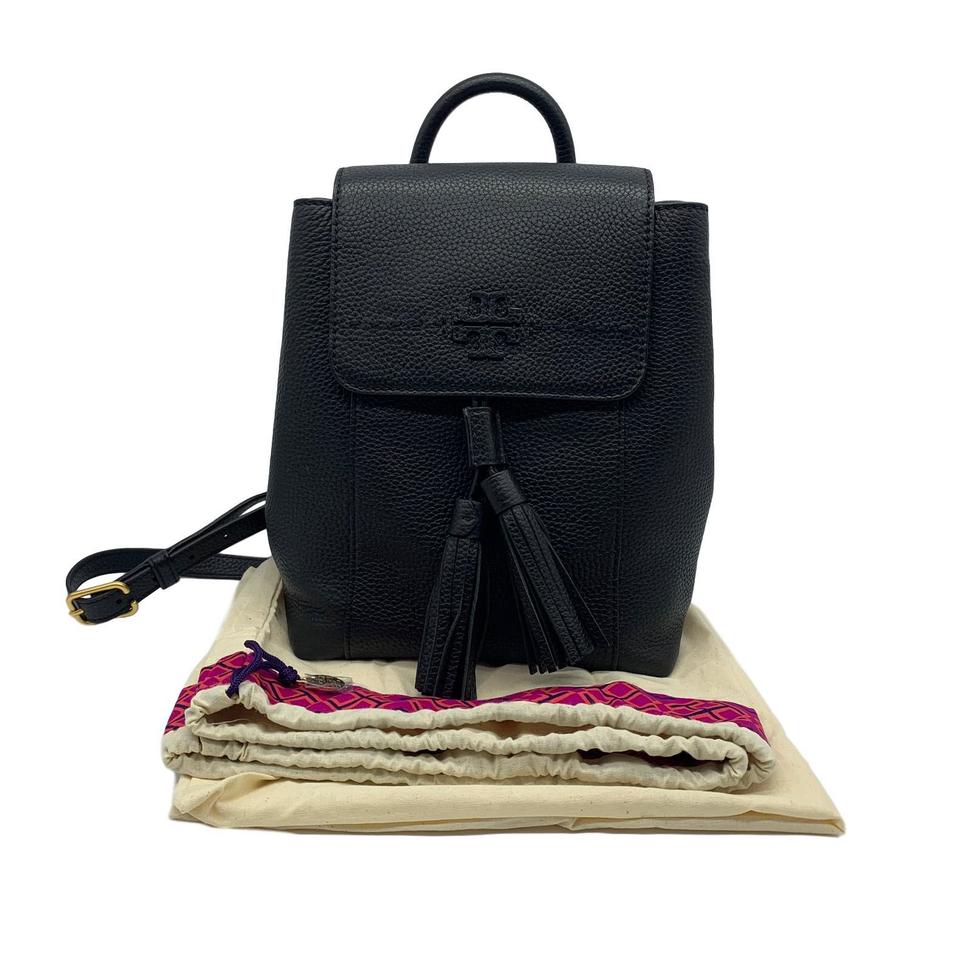 Tory Burch Mcgraw Black Leather Backpack - MyDesignerly