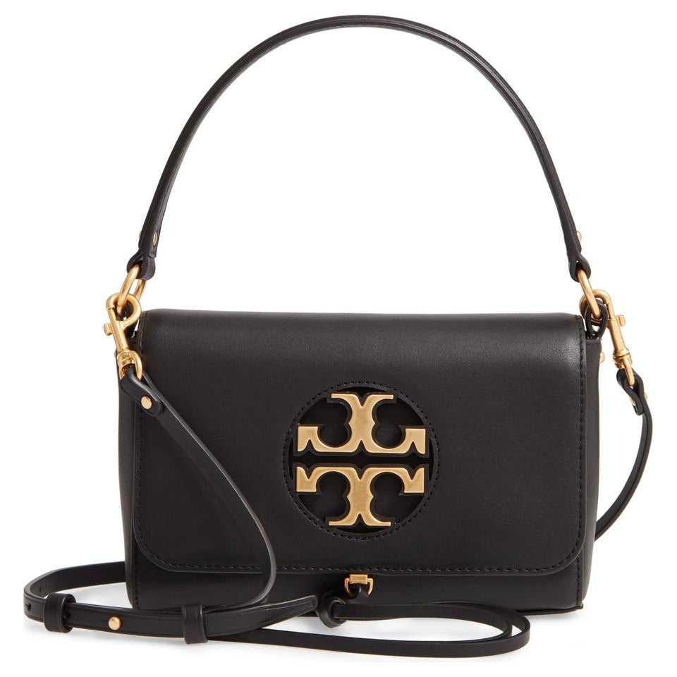 tory burch black leather purse