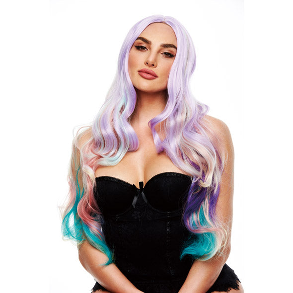 Pleasure Wigs Ella Pastel Rainbow Pruik