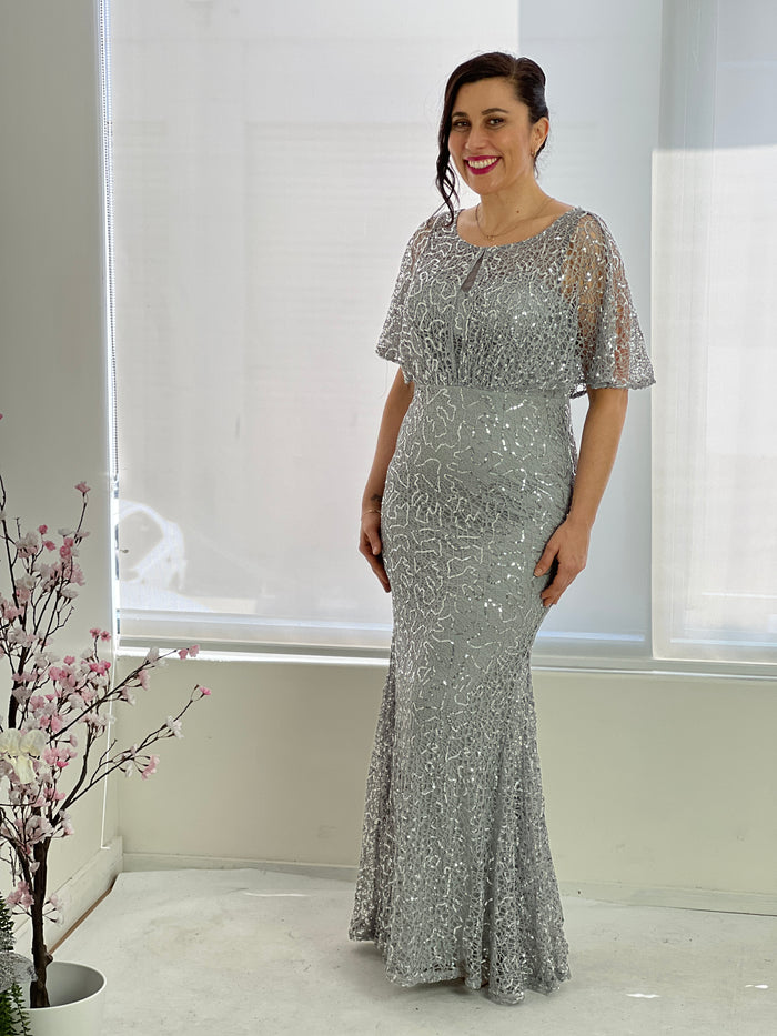 Payton Teal Sequin Evening Gown – Dressxox