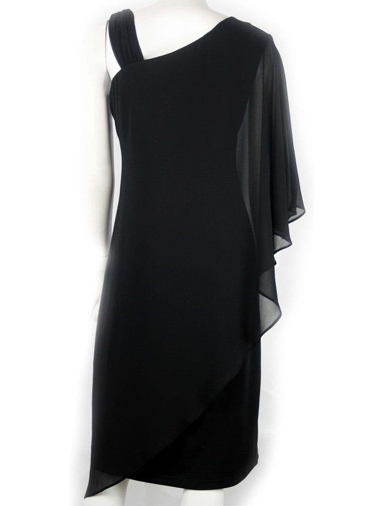 Wangari Black Asymmetric Elegant Dress – Dressxox