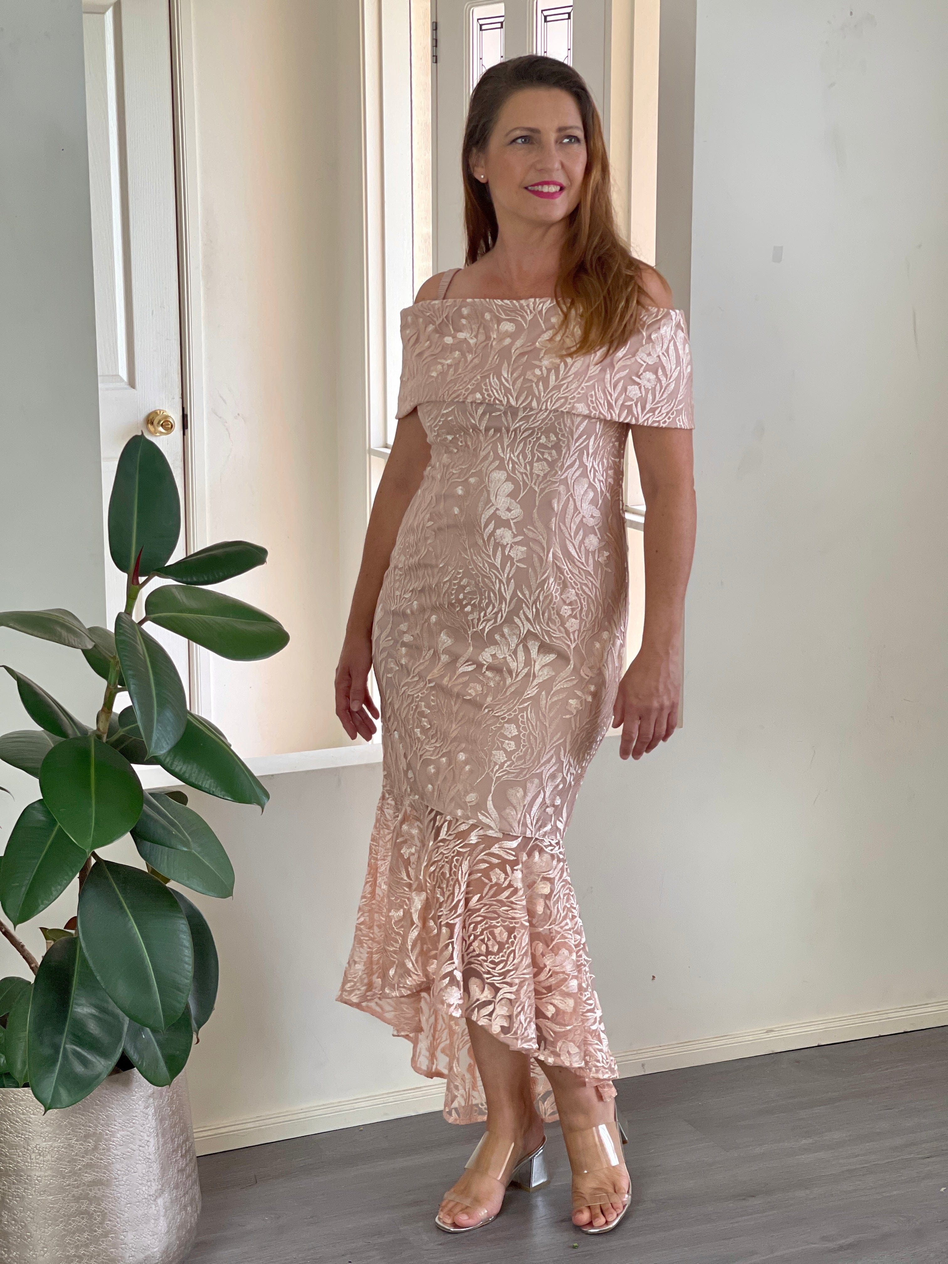 Ginna Blush Evening Dress