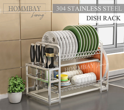 PremiumRacks Expandable Over the Sink Dish Rack - 304 Stainless Steel