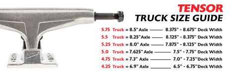 Tensor Truck Size Guide