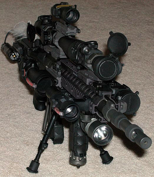 ar15 with way too much crap on it