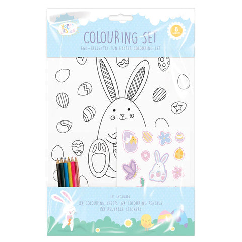 Easter Colouring Set With Pencils & Stickers