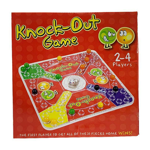 KNOCK-OUT DICE POPPING BOARD GAME