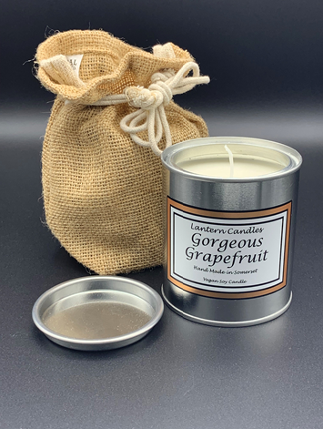 Gorgeous Grapefruit candle tin by Lantern Candles