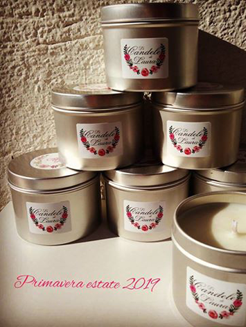 Silver Candle Tins for Le Candele Di Laura.