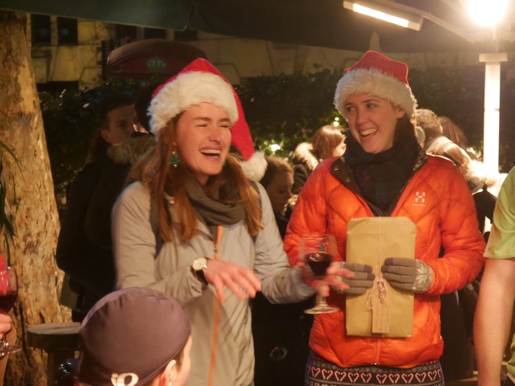 Beeline's Inaugural Christmas Lights Ride kate and frances grier