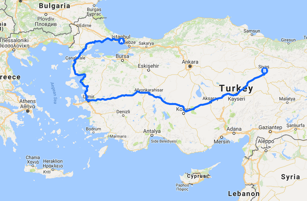 Frances grier map trip turkey