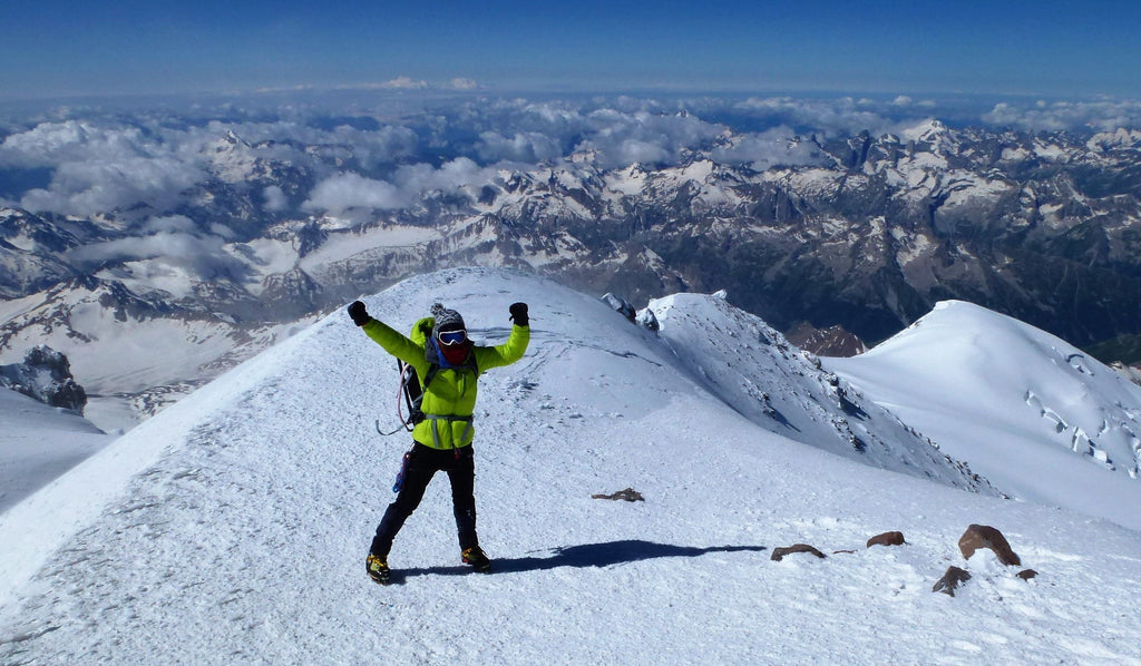 Frances Grier summit of mount elbrus