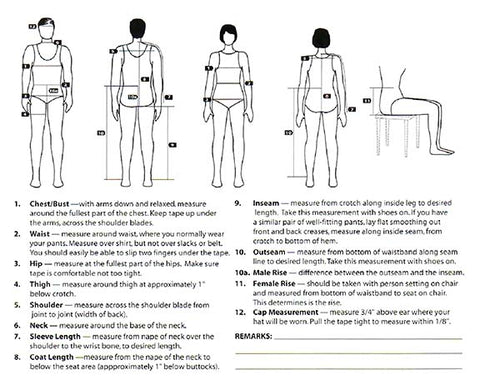 Sizing Charts and Measuring Guides for Postal Uniform Shirt Pants ...