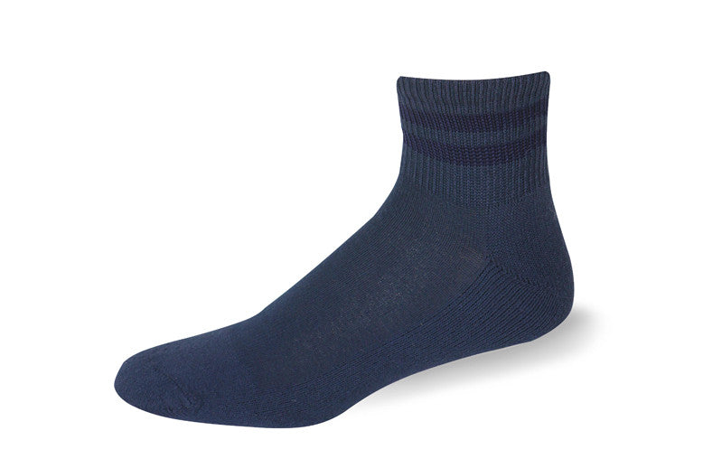 USPS Quarter Ankle Postal Blue with Navy Blue Stripe Socks ...