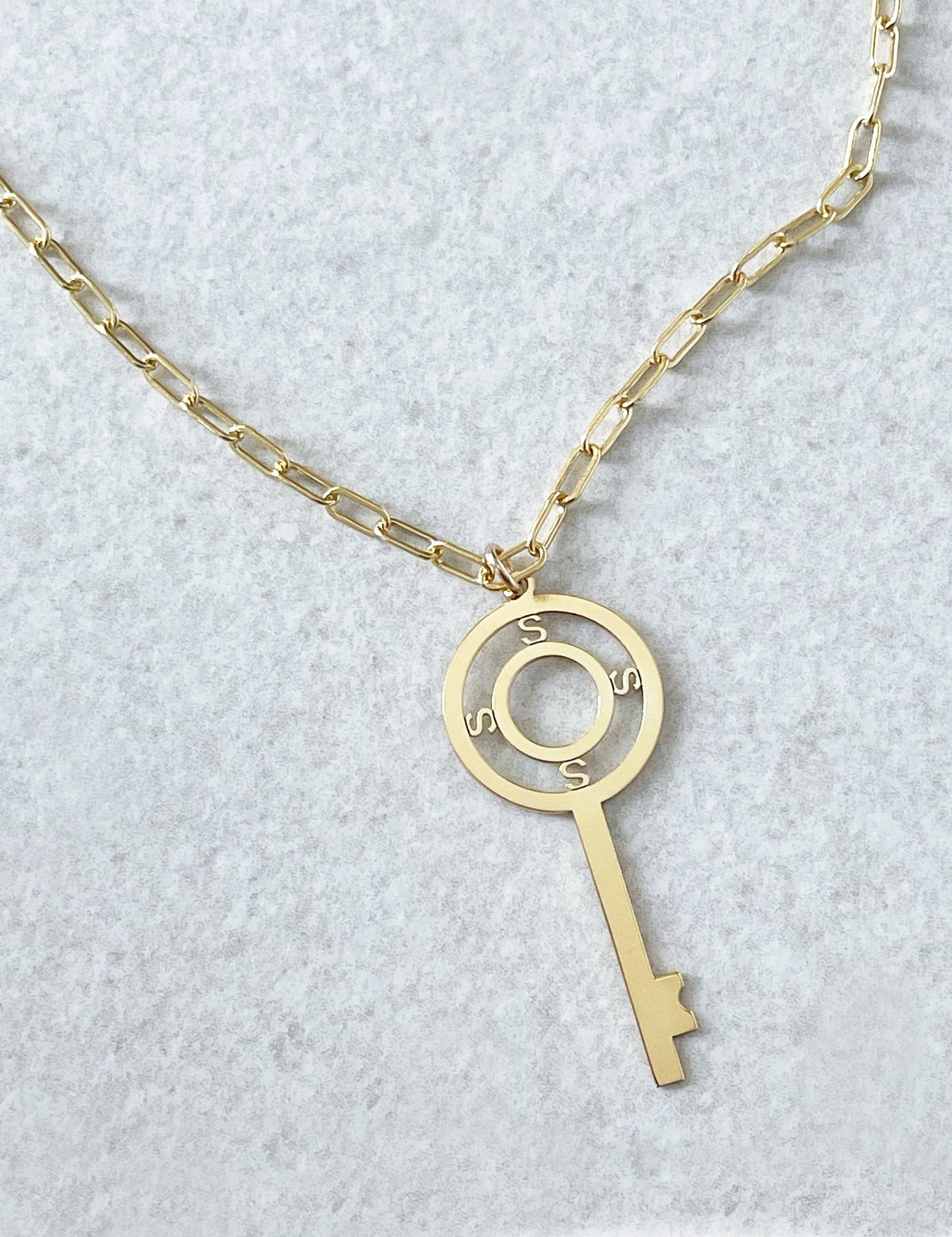 Sarah Personalized Lock and Key Necklace