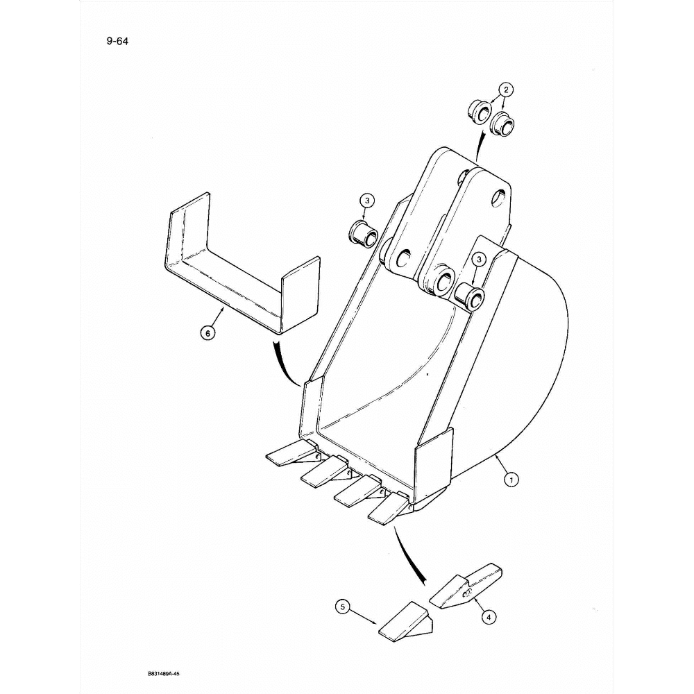 360 Backhoe Standard Bucket Parts
