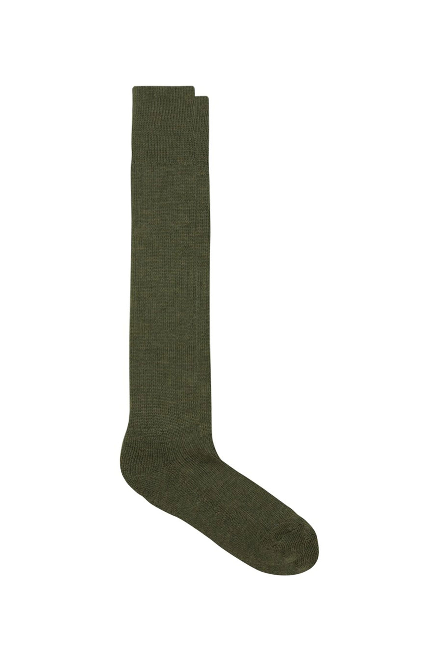 Long Olive Rambler Wool Sock — Wolsey