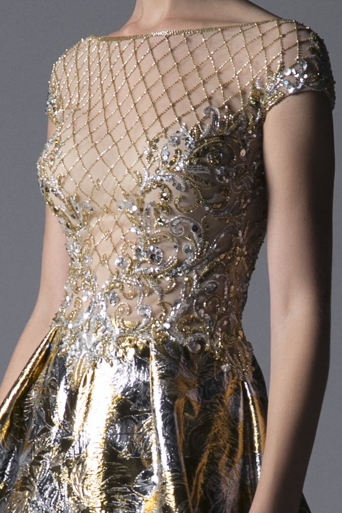 GOLD EMBROIDERED DRESS – World Wide Couture