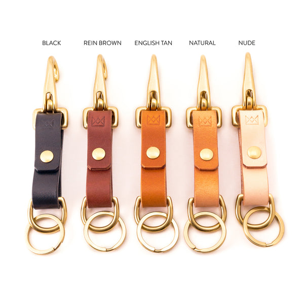 Natural VegTan Leather Keychain With Solid-Brass Halter Snap - Kingston ...