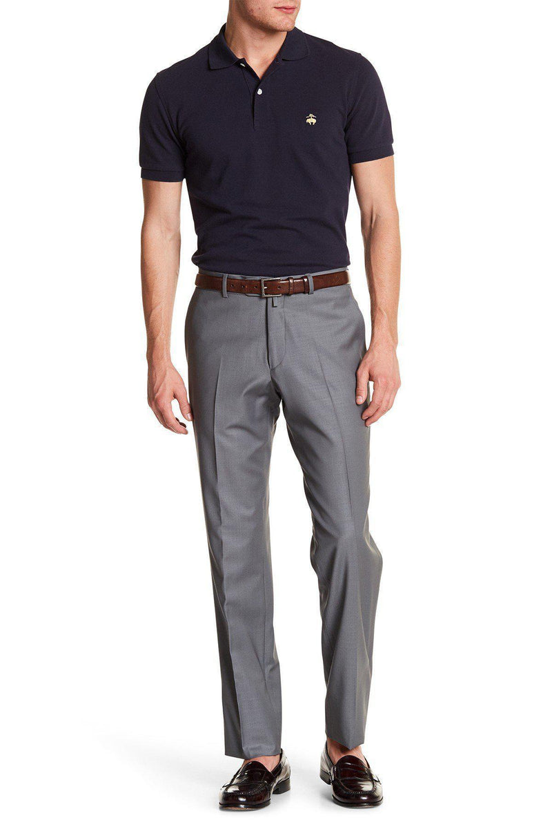 grey dress pants with polo shirt