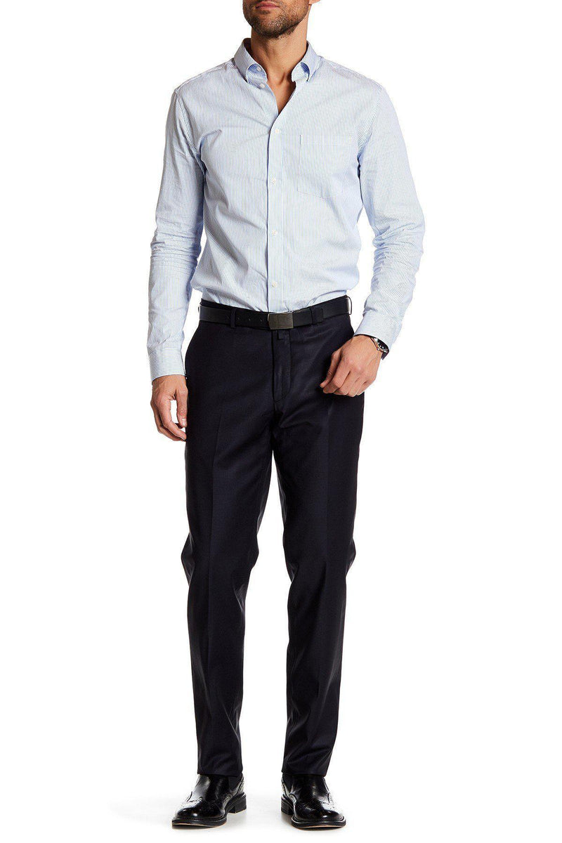 Merino Wool Dress Pants - Navy | Ron Tomson