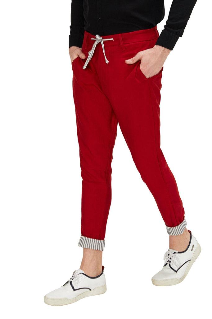 striped red pants