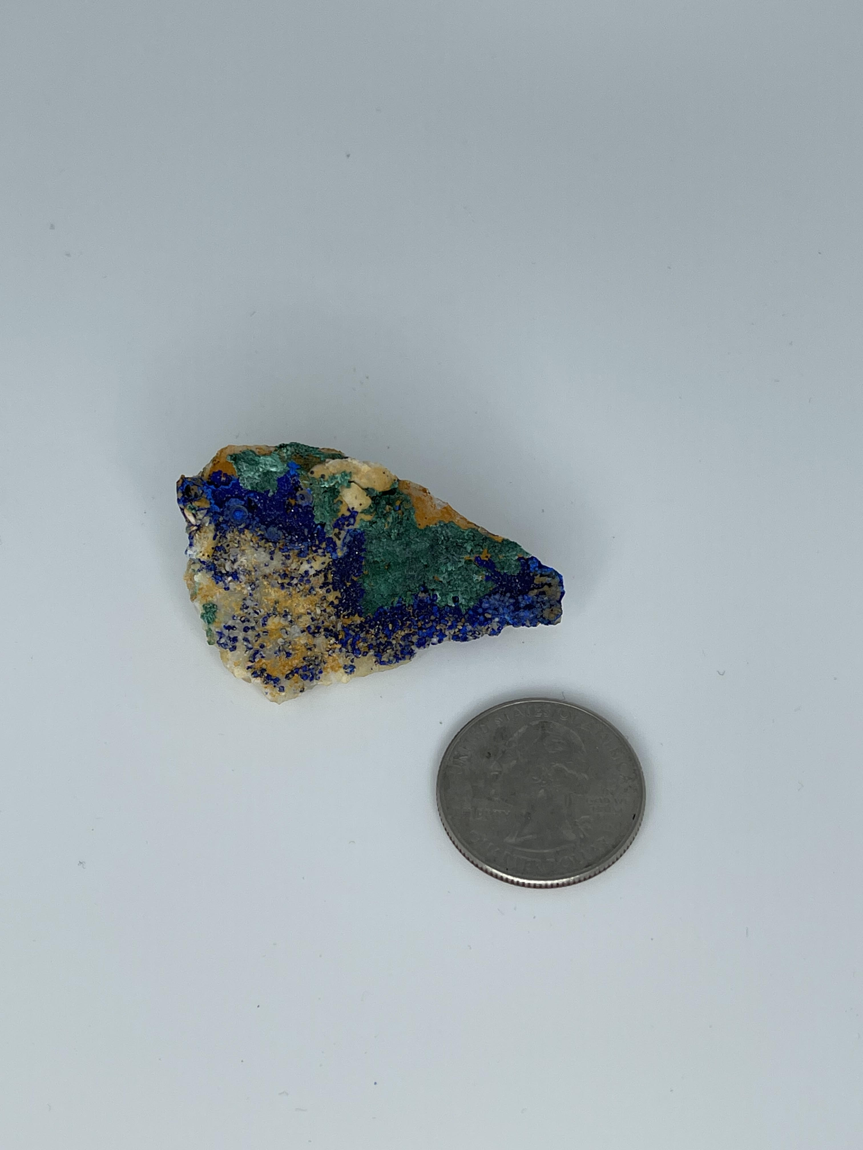 Azurite with Malachite