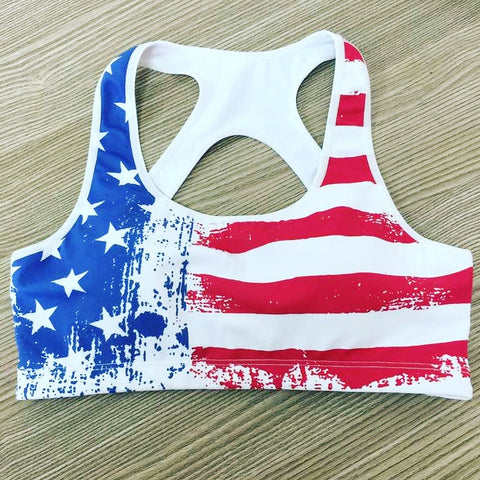 american flag sports bra