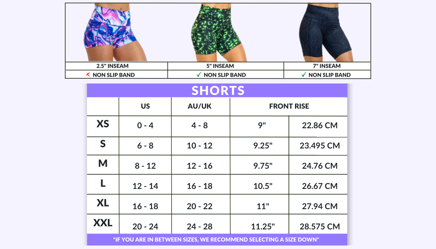 shorts-size-chart