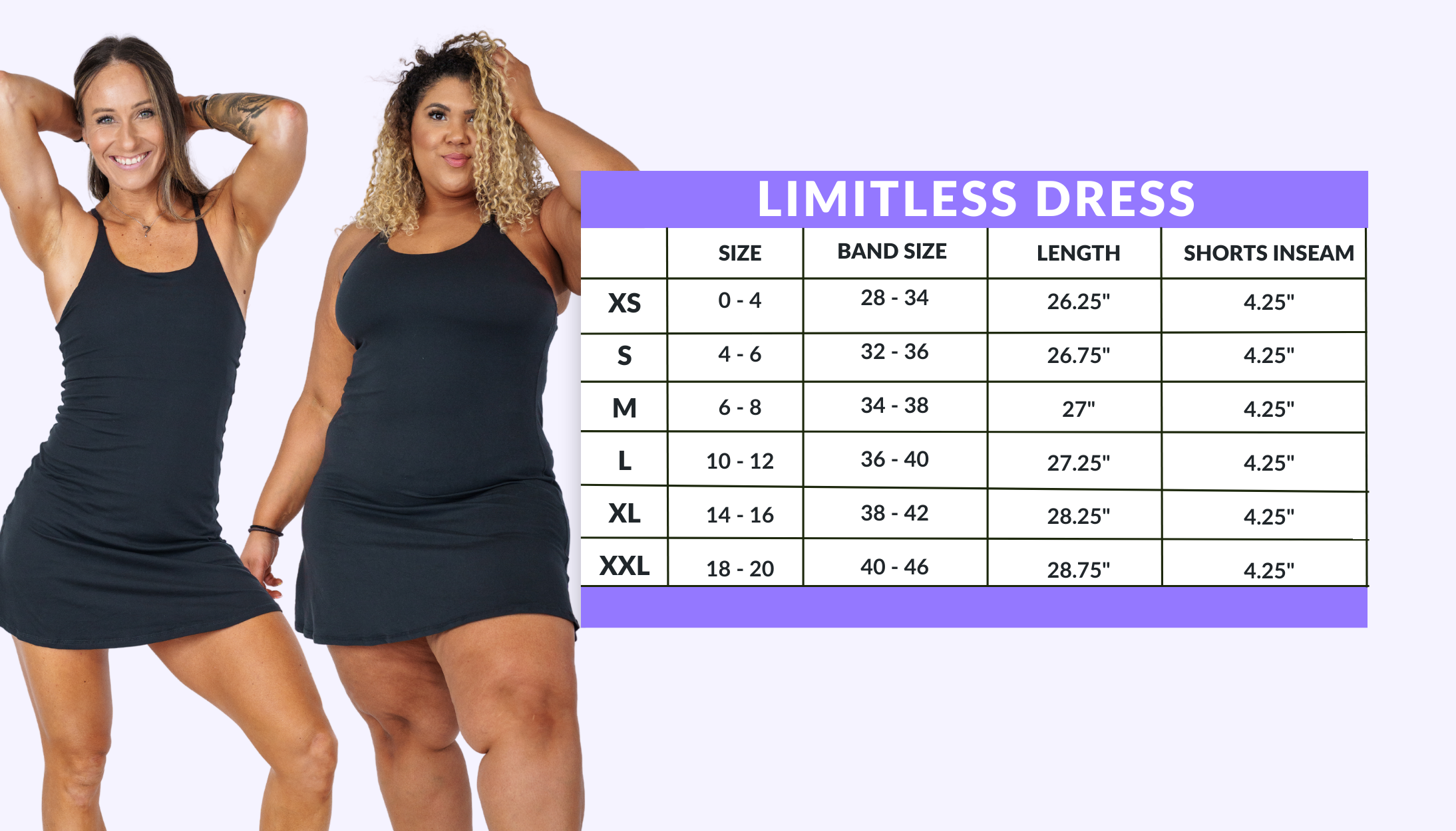 limitless-dress-sizing-chart