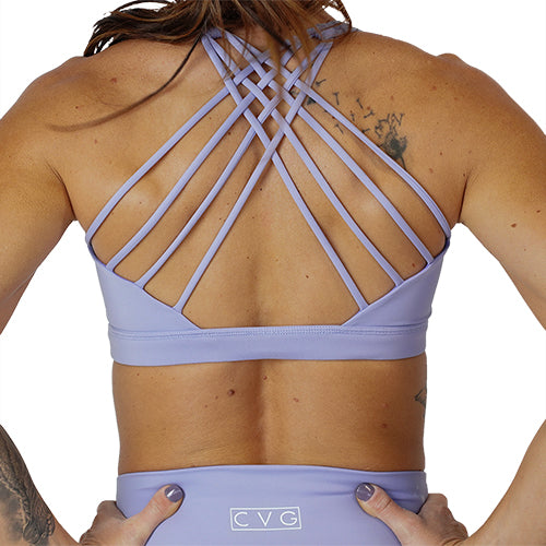 lilac sports bra