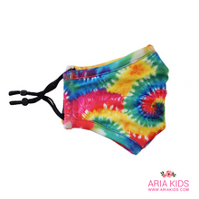 Bright Tie Dye Twirl Rainbow Face Mask - Adult - ARIA KIDS