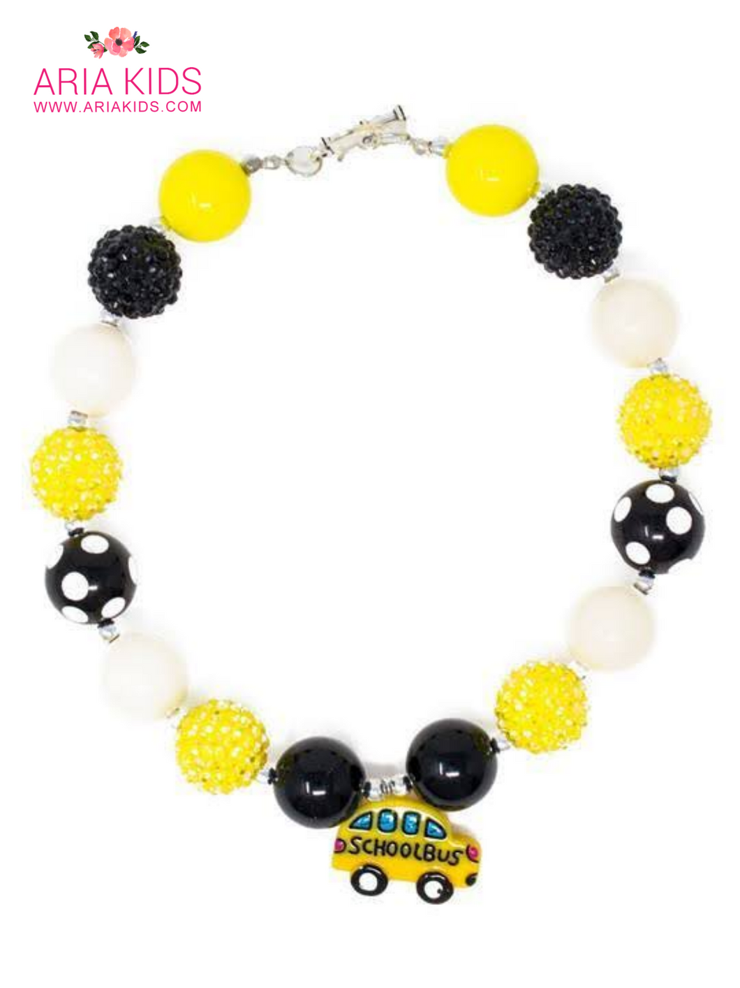 Yellow Bus Back To School Necklace Aria Kids