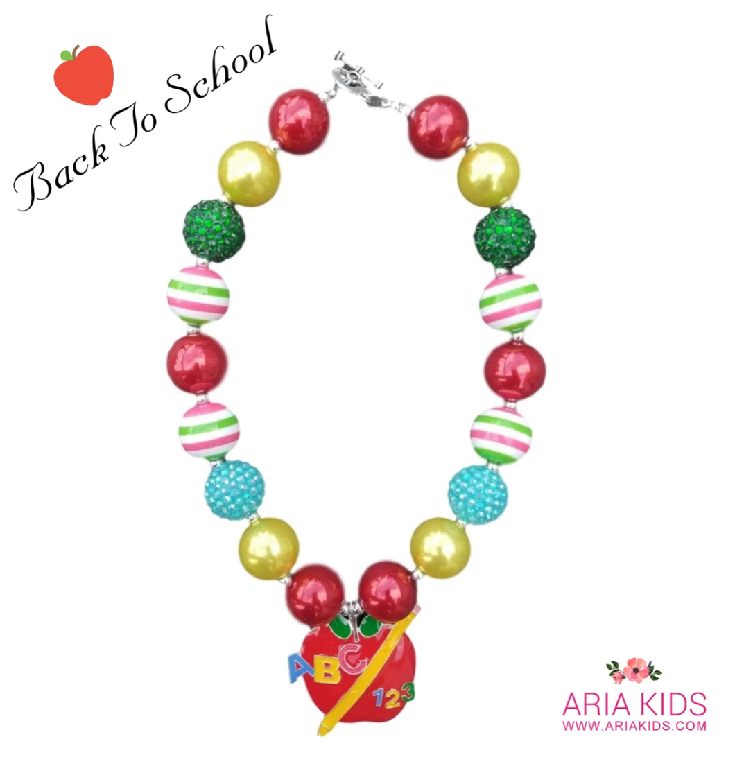 Abc Apple Back To School Necklace Aria Kids
