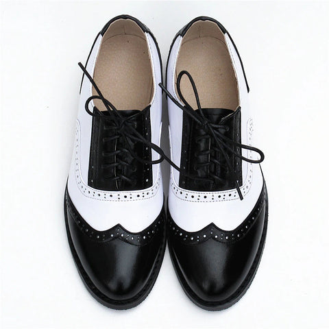 Vintage Genuine Leather Oxford Brogues Shoes