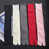 Cotton Split Toe Ribbed Socks