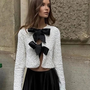 Coco Bow Tie Sequin Jacket - watereverysunday