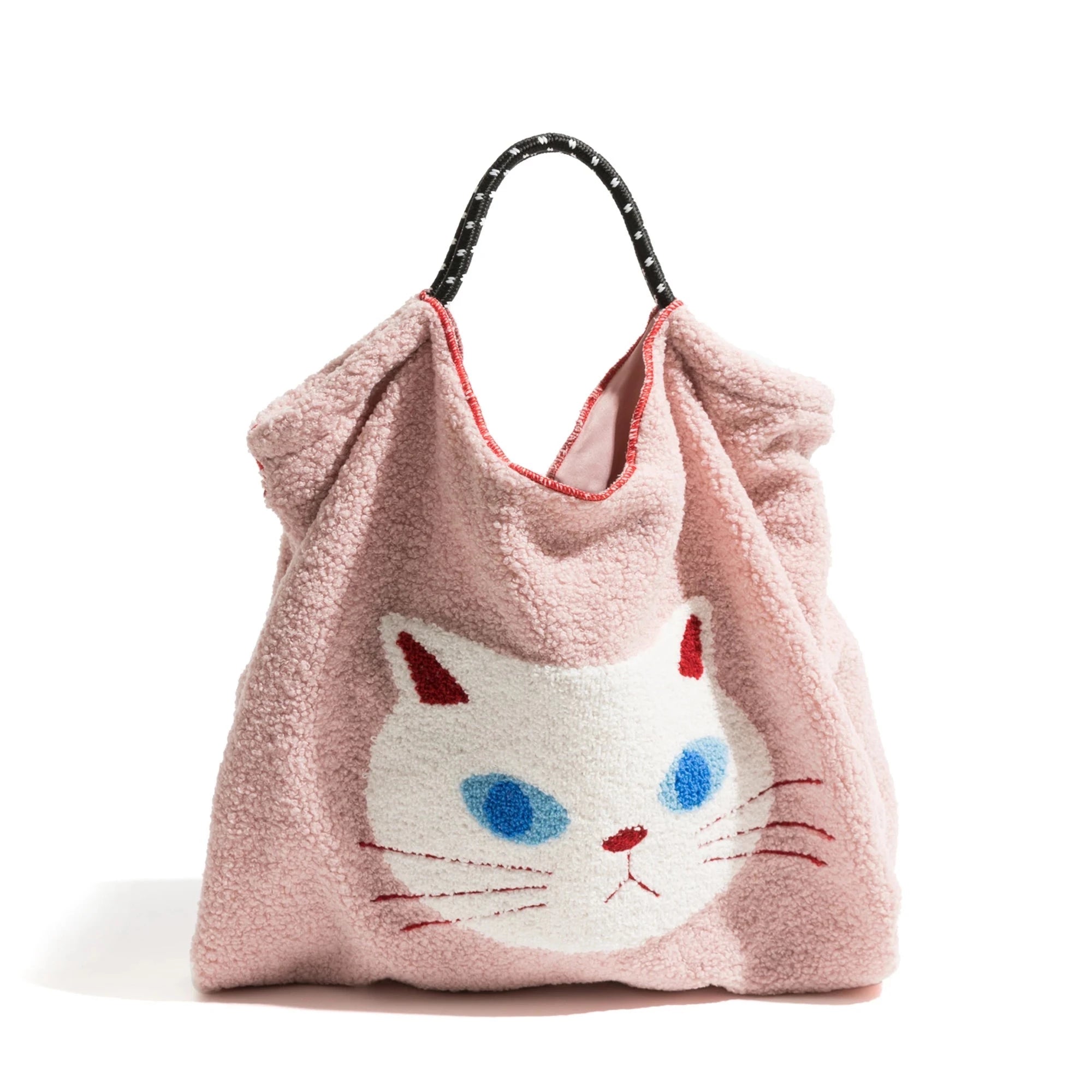Cat Cartoon Fleece Fur Totes