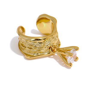 Luxury Cubic Zirconia Pendant Ear Clip - watereverysunday