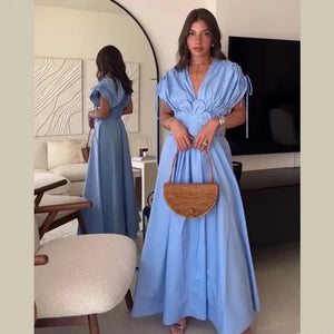 Sofia Flower Applique Maxi Dress - watereverysunday