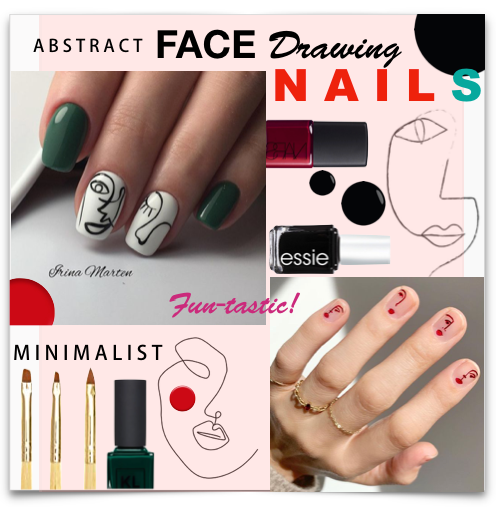 Line art Nail Water Sticker Abstract Women Face Rendering Flower Nails  Inspire Geometric Decals Manicure Accessory CHBN2257-2268 - AliExpress