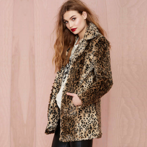 Faux Fur Leopard Coat – watereverysunday