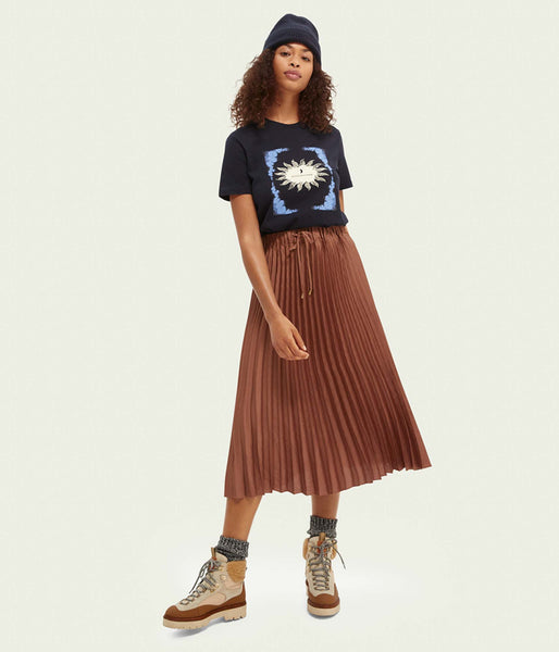 Scotch & Soda Pleated Mid Length Skirt - Et Vous Fashion Boutique