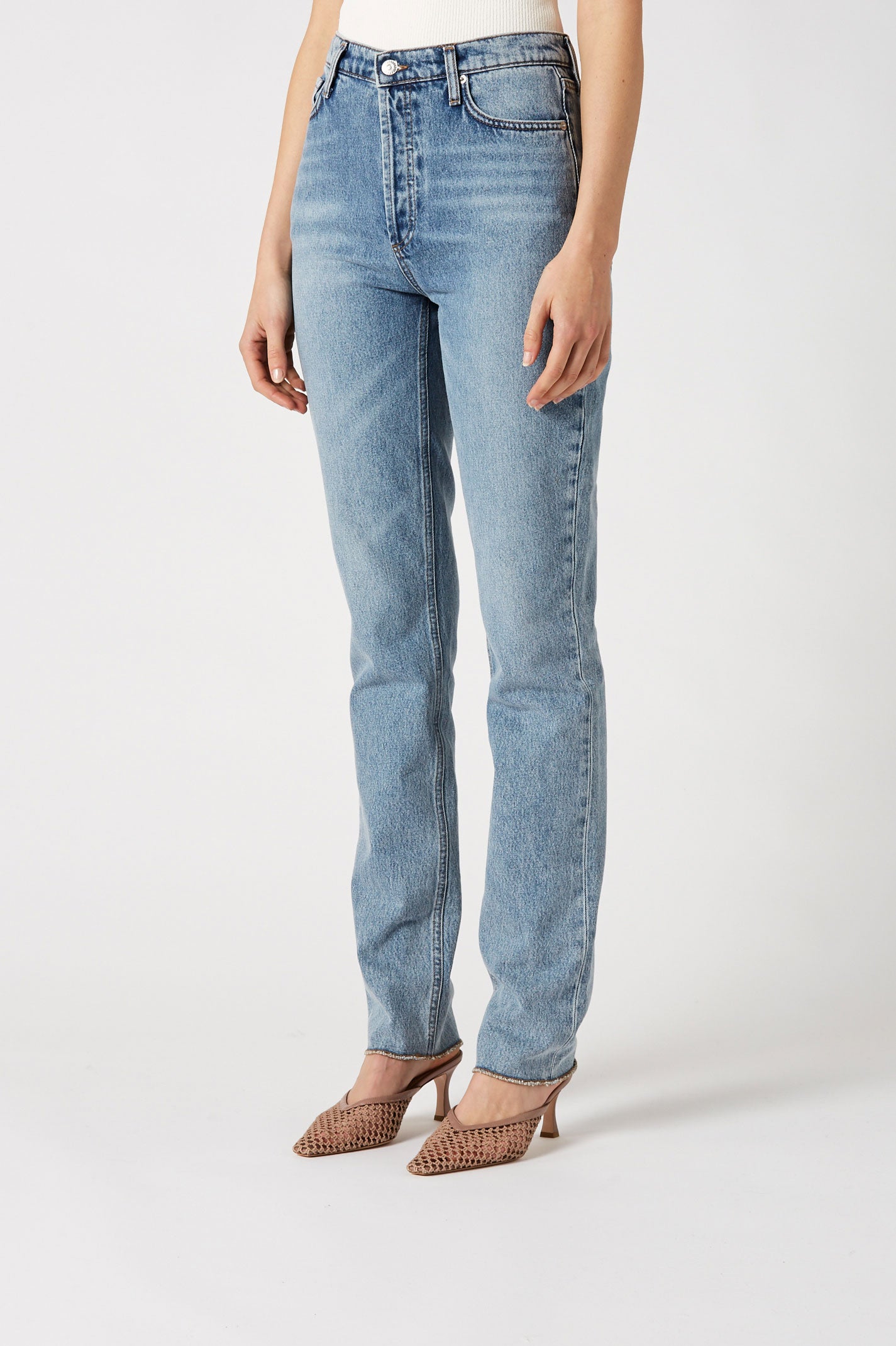 HIGH RISE LONG S-LEG JEAN - WASHED.INDIGO - Scanlan Theodore