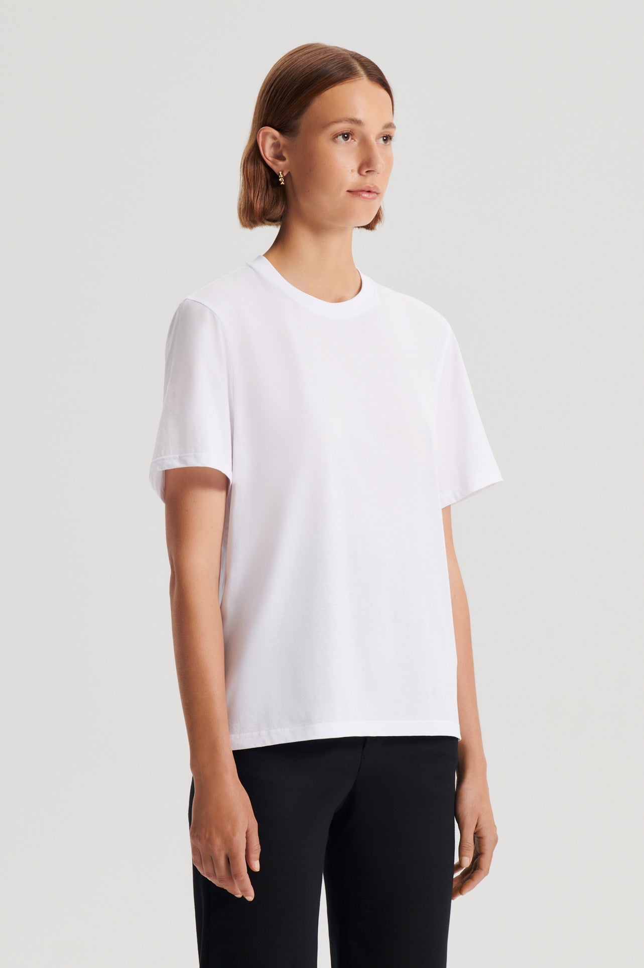 MERCERISED LOOSE FIT TSHIRT - WHITE - Scanlan Theodore