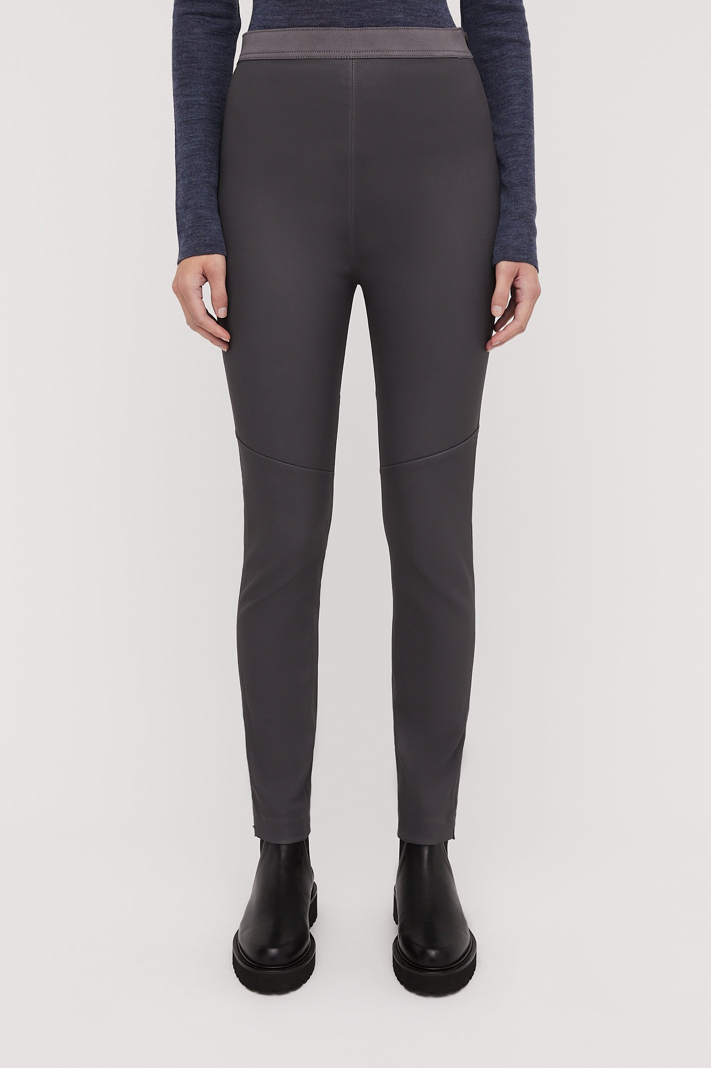 STRETCH LEATHER LEGGING - BLACK – Scanlan Theodore US