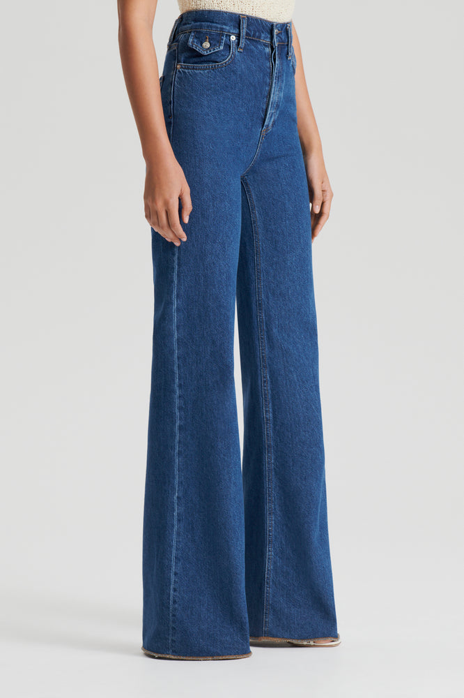 DENIM WIDE LEG JEAN - BLUE.11.75 - Scanlan Theodore