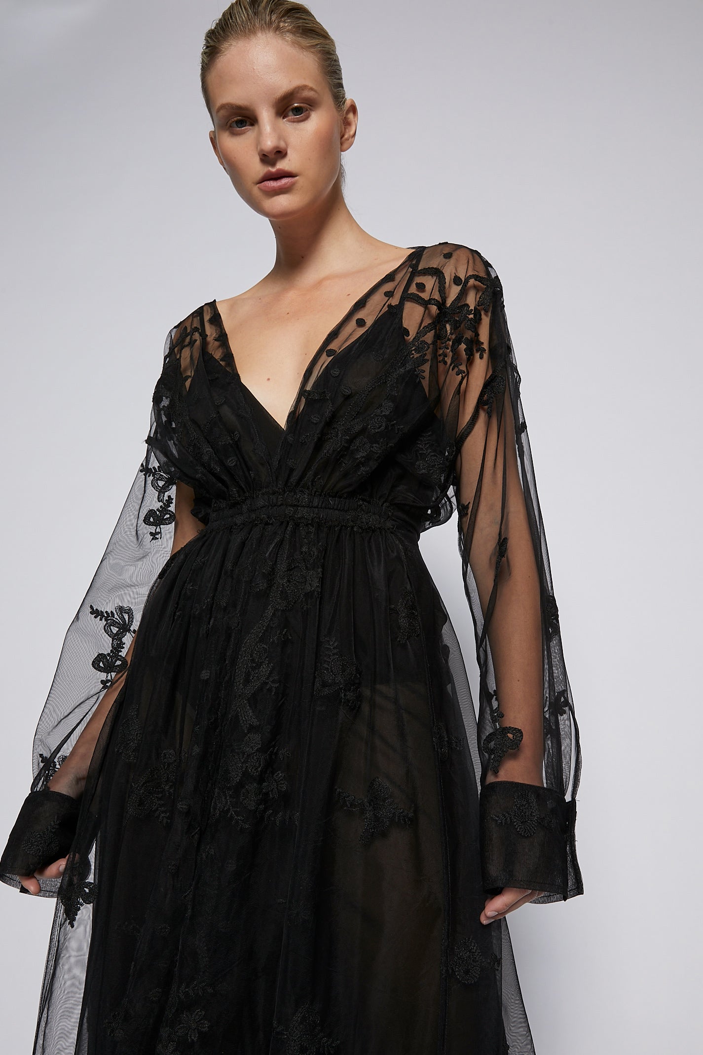 LACE DRESS - BLACK - Scanlan Theodore